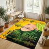 Personalized Crystal Velvet Carpet,Billie Eilish Custom Printed Name, Plush Area Rug For Home Indoor Decor
