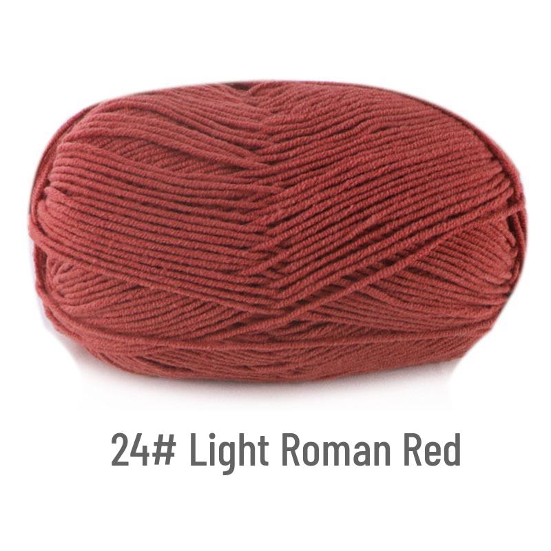 Su He 4-Strand Combed Cotton Yarn for Handmade Knitting: DIY Milk Cotton for Dolls, Cushions, and Blankets.
