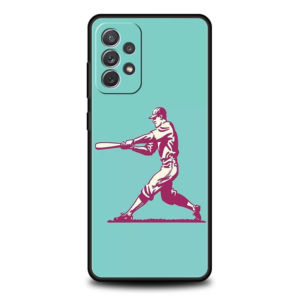 Phone Case For Samsung Galaxy A15 A13 A51 A71 A41 A31 A21S A03S A05 A35 A32 A55 A23 A25 A33 A53 A73 5G Baseball TPU Cover