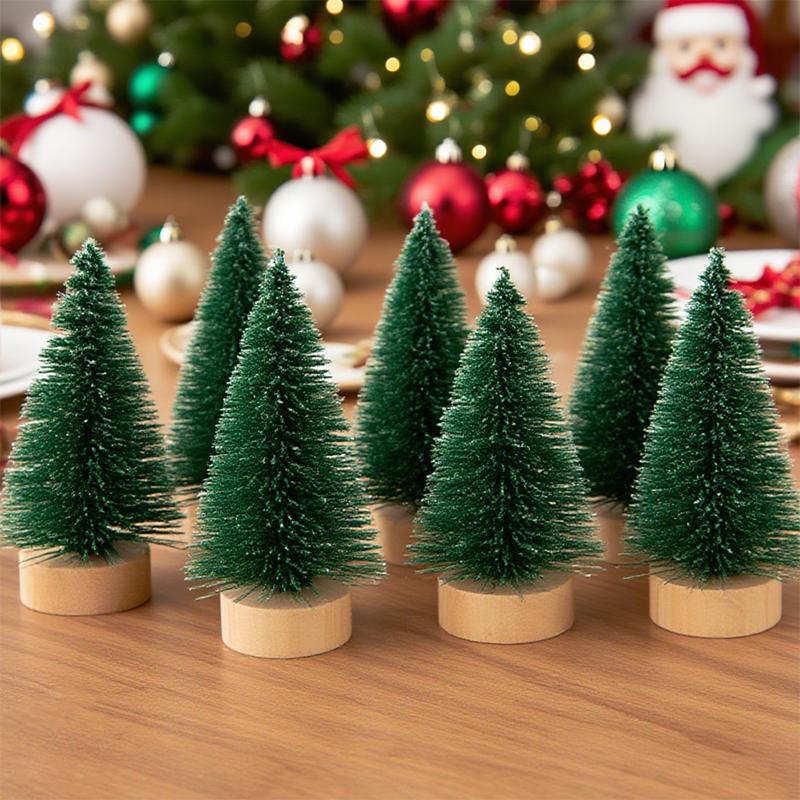 WTEMPO Mini Christmas Tree Model Festive Desktop Decoration Winter Christmas Party Decoration No Electricity Holiday Party Decor Small Christmas Tree