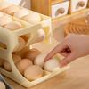 Egg Holder for Fridge 3-tier Automatic Rolling Egg Rack Holder Refrigerator Food Container for Counter Fruit Kitchen Camping