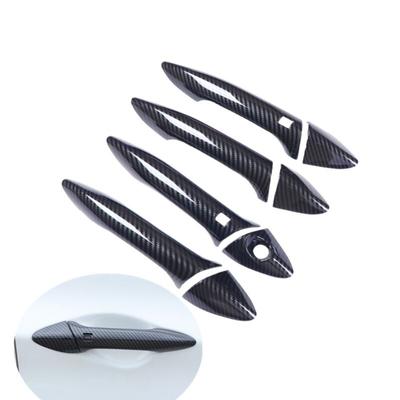 For Hyundai I30 2012 2013 2014 2015 2016 Chrome Carbon Fiber Car Door Handle Cover Trim Set Stickers Styling