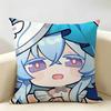 Q Version Wuthering Camellya Cushion Cover Natural Linen Organic Fabric DoubleSided Printing Room Sofa Decor Pillow Case