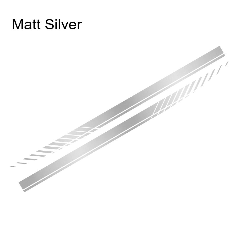 2Pcs Car Door Side Skirt Stickers Vinyl Wrap Black Car Stickers Racing Stripes Vinyl Decals Auto Tuning Decoration Accessories