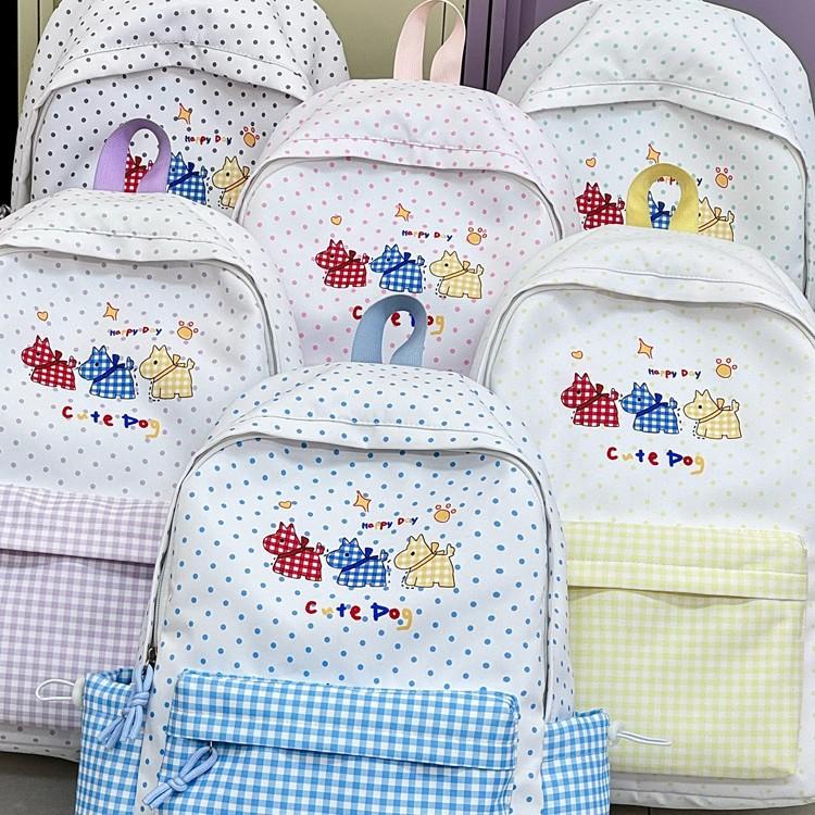 Schoolbag Japanese ins plaid backpack cute schoolbag junior high school backpack medium and small fresh schoolbag student casual backpack
