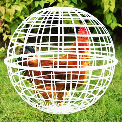 Poulailler mobile en forme de boule, enclos à volailles enroulable, clapier rond en plastique, cage de sécurité pour éviter les morsures de chien pour les poussins et les lapins