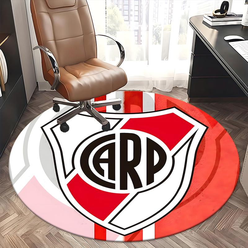 Racing Club Badge,Argentina Football Crest Chair Mat Round Rug Office Carpet, Non Slip, Suitable for Living Rooms, Bedrooms Decor.1205025a