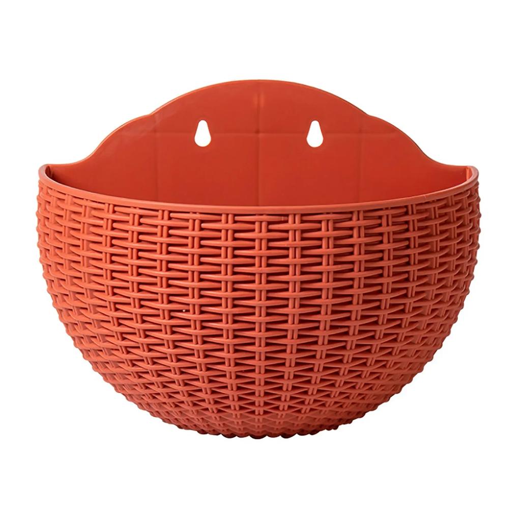 Flower Pot Exquisite Wall-mounted Plastic Wall Hanging Basket Flowerpot for Outdoor Garden Balcony Planter Bucket Home Decor