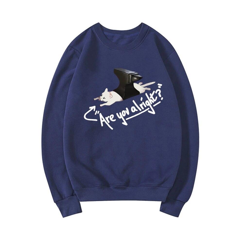 

Толстовка Are You Alright Lovejoy, толстовки с капюшоном Wilbur Soot, толстовки с рисунком забавного кота, женские уличные топы Kawaii, пуловеры унисекс