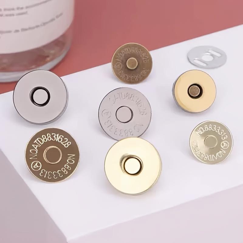 10SETS Round Magnetic Buckle, Metal Invisible Snap, Suitable for DIY Bags, Wallets, Handmade and Accessories - Seam-Free Hidden Magnetic Button