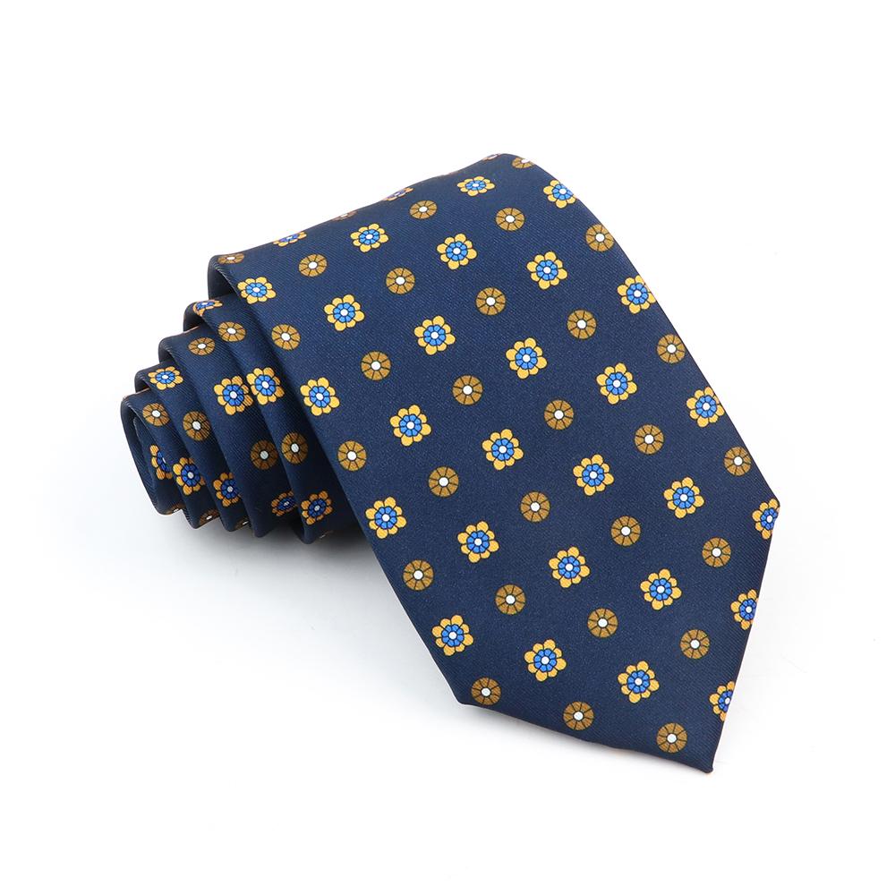 Supermjuka bohemiska sidenpolyesterslipsar för män Nyhet Design Bröllopskontor Företag Gravata tryckt slipspresent