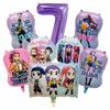 Hot Kpop Demon Hunters Number 1-9 Foil Balloon Set, Full Cast Themed Balloons Birthday Party Decorations Photo Prop New