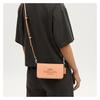 COACH Toni 19 brand logo detachable shoulder strap cow leather shoulder crossbody bag small size women's faded rouge pink