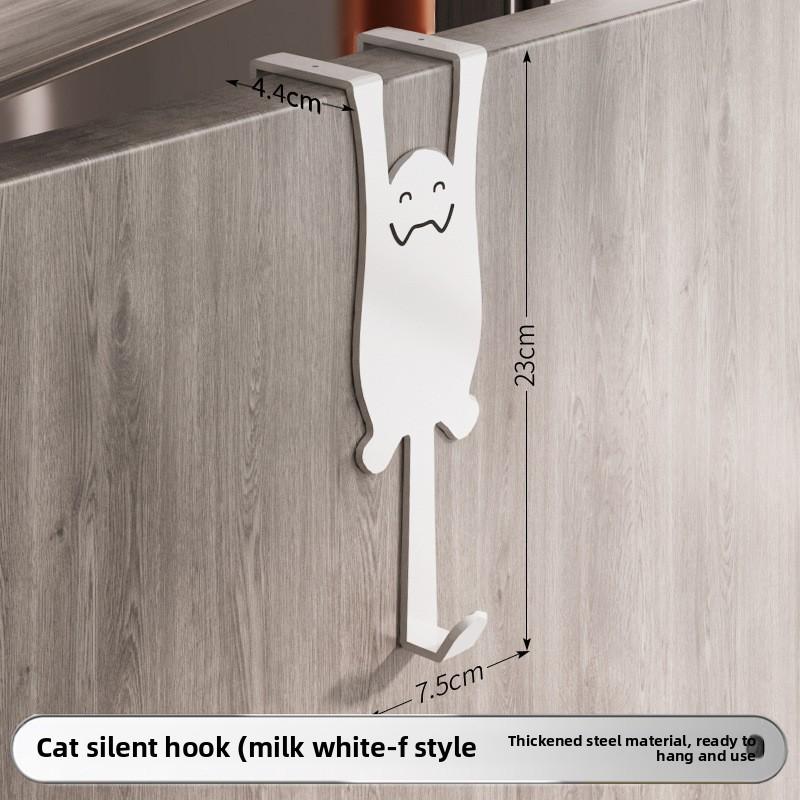 The Wall-mounted Clothes Hanger with Hooks Behind The Door and No Need for Drilling Is Used for Storing Clothes and Hats