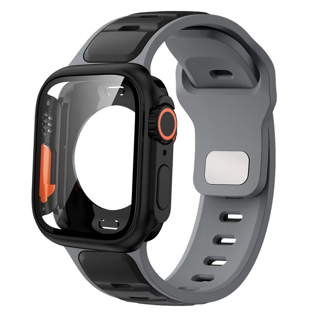 Silicone Band +Case for Apple Watch S11 46mm S10 SE3 44mm 45mm iWatch Series 10 9 8 7 6 5 4 Make Watch Upgrade Change To Ultra3/