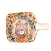 Creative Cartoon Animal Ceramic Plate With Handle Restaurant Household Vegetable Plate Western Food Plate Breakfast Plate Single Handle Baked Rice Pla
