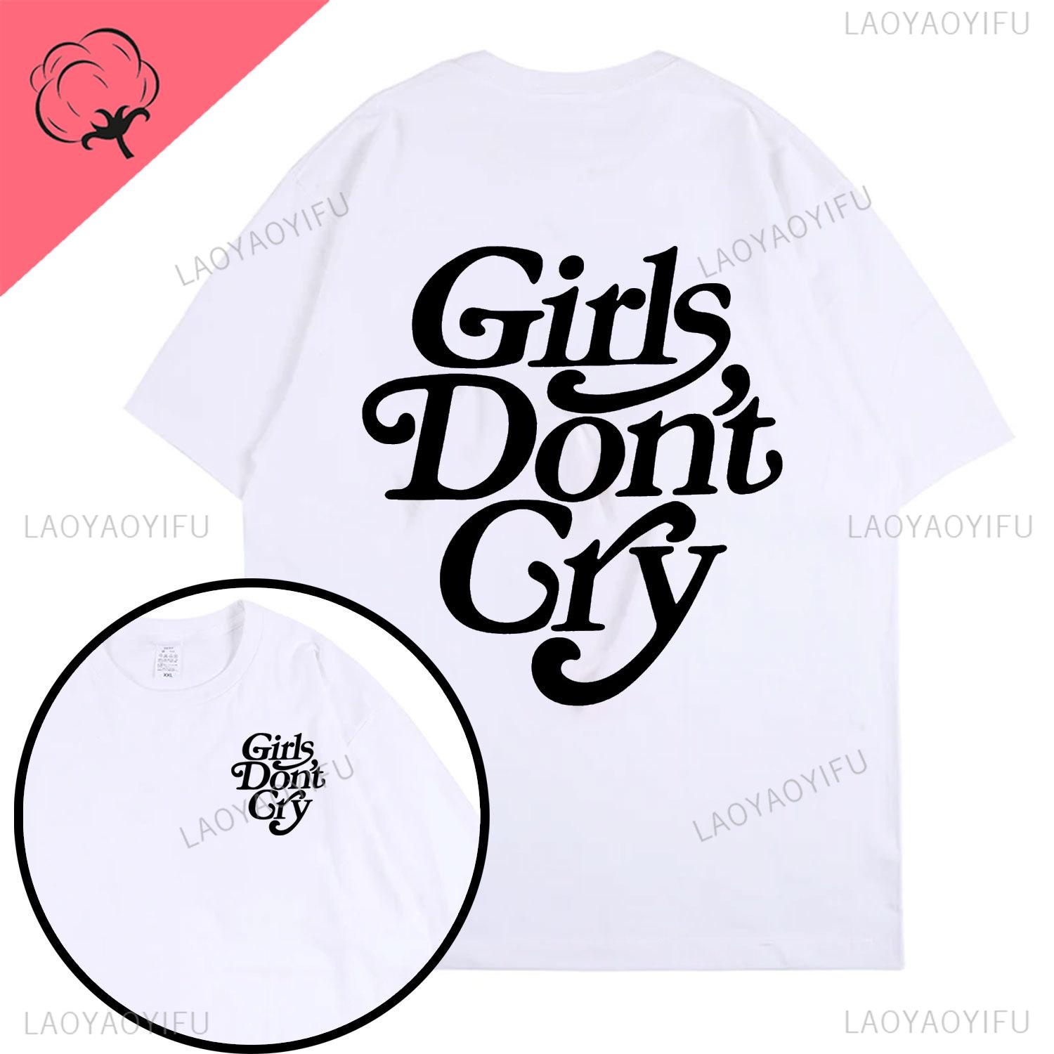 

Девочки не плачут с буквами Принт смешной милый хлопковая рубашка с рисунком рубашка унисекс уличная мода креативность девушка новинка с коротким рукавом унисекс L