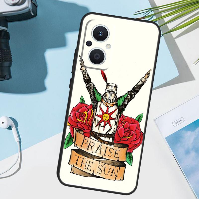 Praise the Sun Dark Souls Cover For OPPO Reno 8T 7 8 Lite 14F 13F 12F 11F 14 13 12 11 10 OPPO Find X8 X6 X5 X9 Pro Case
