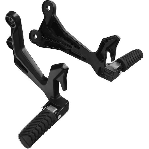 Green-L Motorcycle Passenger Footpeg Rear Footrest with Mount Bracket Kit Fit for Kawasaki Ninja 650 2017-2024 Z650 2017-2024