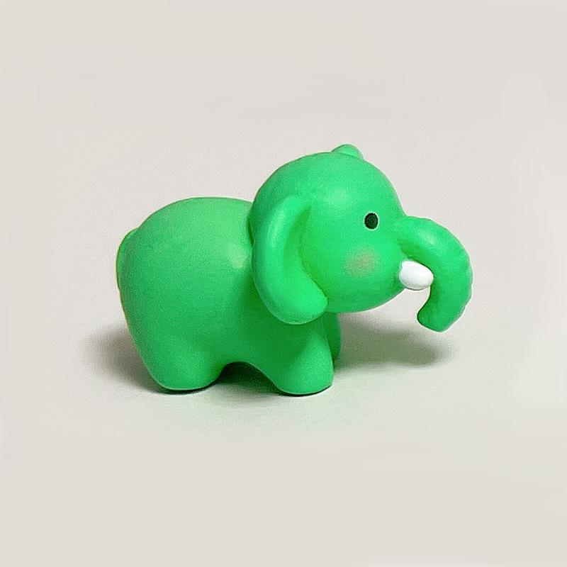 Colorful Q Version Elephant PVC Figurine: Car Ornament & Cake Decoration