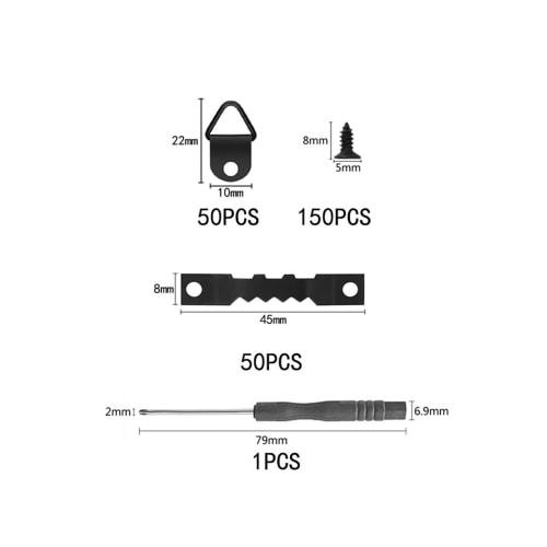 LIKENNY 251-Piece Set of Wall Hooks, Picture Frame Hanging Hardware, Triangular Hanging Hooks, Multi-Functional, Heavy-Duty Capacity, Anti-Fall, Sawto