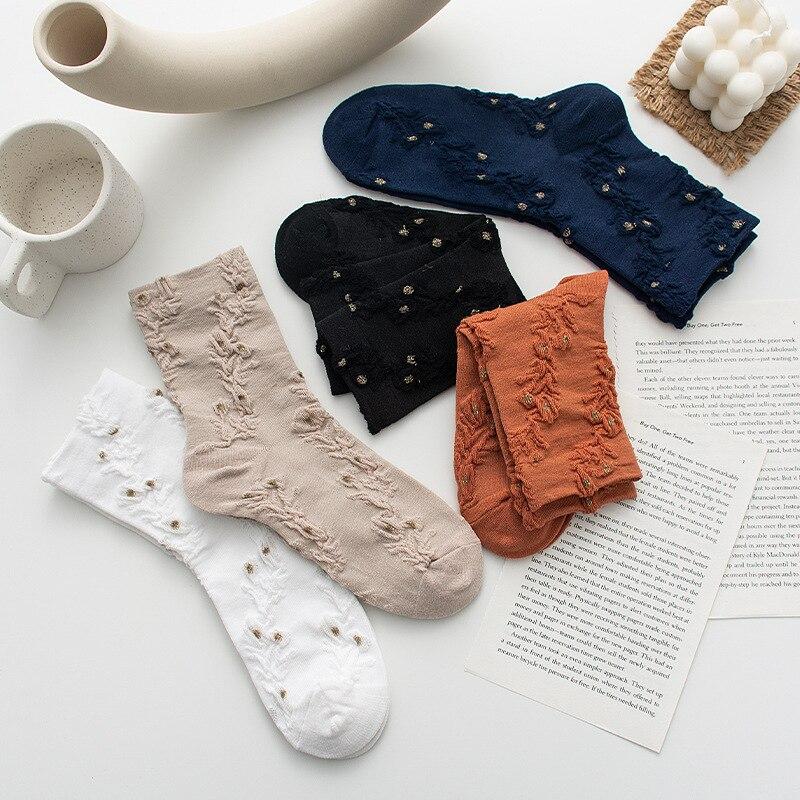 Buy Floral Print Women's Socks Harajuku Retro Vintage Streetwear for ...