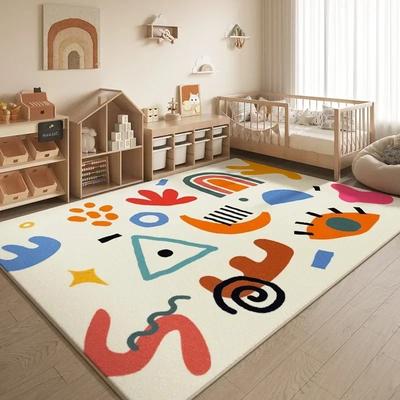 Abstract Graffiti Carpet Mat Rug Smiley Face Geometric Shapes Kids Art Playful Home Decoration Floor Mat Rugs for Bedroom Rug