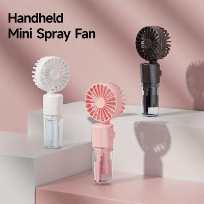 Handheld Spray Fan High Wind Power Humidifying Mist Watering Fan Mini Handheld Fan