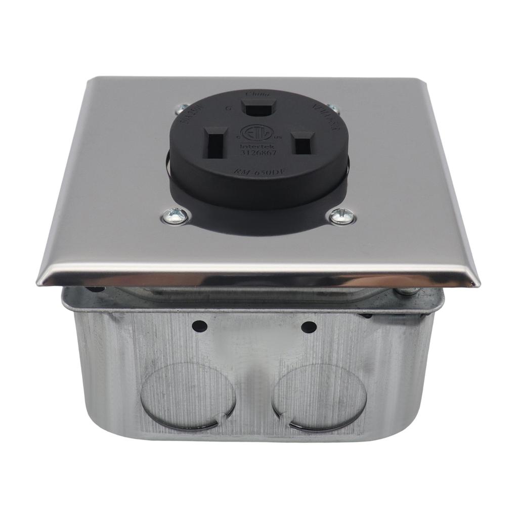 NEMA 6 50R 50A Power Outlet Receptacle, Electrical Socket for Welders, Plasma Cutters, Electric Ranges, Dryers, and