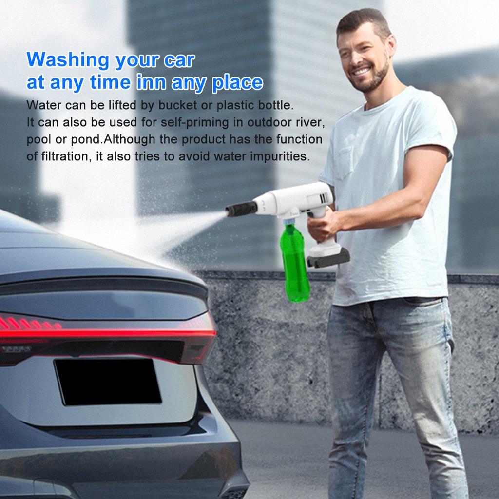 

35 бар 300 Вт Мойка высокого давления для автомобиля Водяной пистолет Генератор пены Беспроводная мойка Водяной насос для аккумулятора