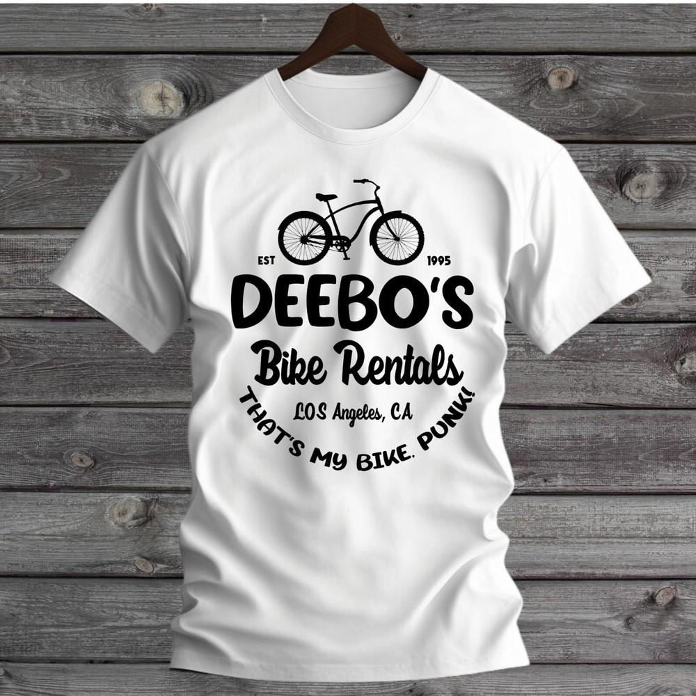 

DEEBO039S Bike Rentals That039s My Bike Punk TShirt White S3XL Unisex T-Shirt L