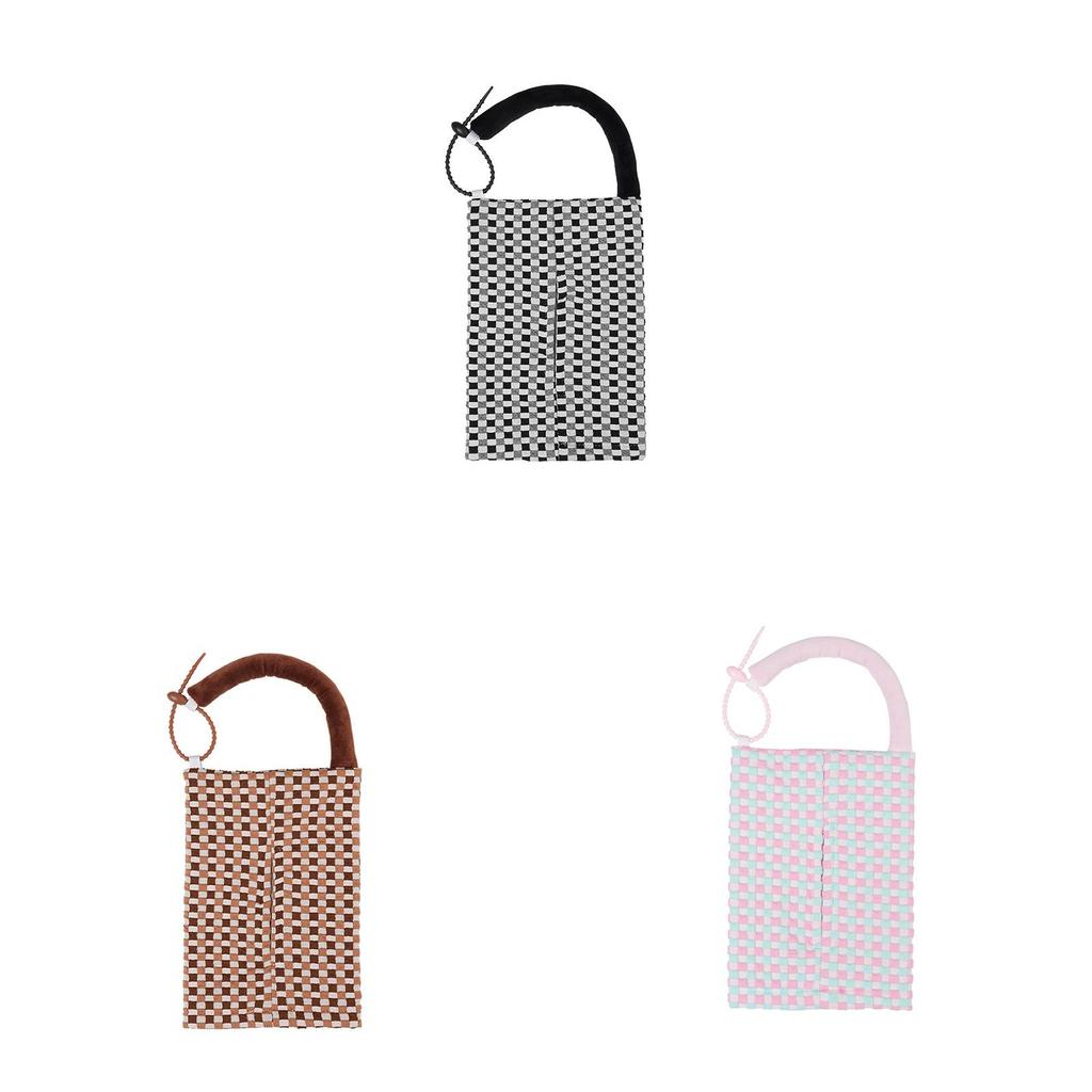 Modern Minimalist Car Tissue Holder With Polyester Fabric For Home And Travel Use