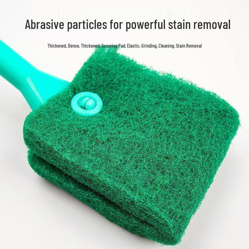 Long Handle Double-Sided Fish Tank Brush for No Dead Corner Algae Removal