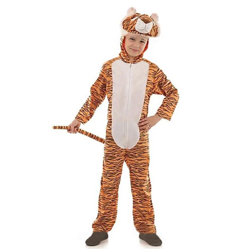 Umorden 2-8 ans Enfant Bébé Enfant Costume Tigre Combinaison à Capuche pour Garçons Filles Fête Thème Animal Déguisement S (2-3T)