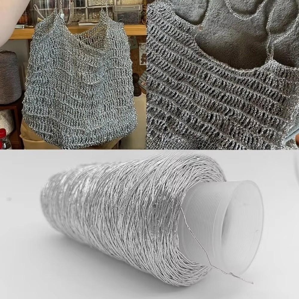 Metallic Flash Core Wire Yarn DIY Shiny Yarn New Handmade Crochet Yarn  for Small Bag Knitting