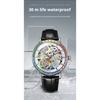 Dulunwe Rainbow Colored Gemstone Tourbillon Fashion Skeleton Watch Men Waterproof 30M Sports Watches Luxury Automatic Mechanical Wristwatch