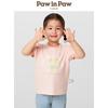 PawinPaw Girls' Cartoon Bear Bubble Sleeve Print T-Shirt