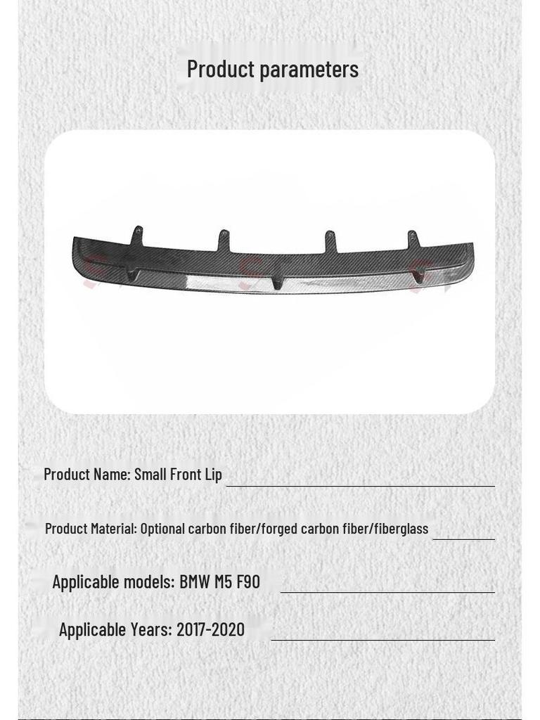 BMW M5 F90 Carbon Fiber Front Lip Spoiler & Decorative Diffuser