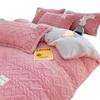 Nanjiren Plush Flannel Bedding Set - Includes 3-Piece Sheet Set & 4-Piece Quilt Cover for Bed.