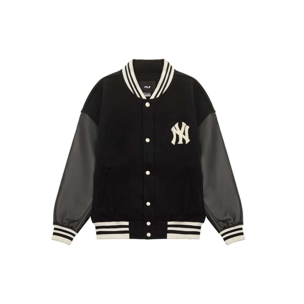 MLB Baseball Jacket Unisex Black 3AJPV0634-50BKS