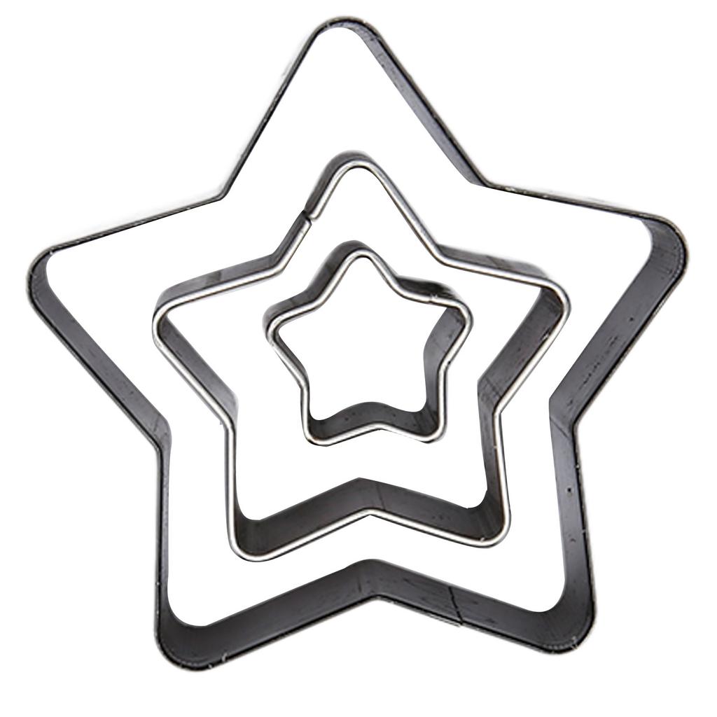 3 Stück Sternform Leder-Schneideform DIY Hochkohlenstoffstahl Lederstanzform zum Schichten von Stoff Leder Schmuck