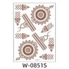 Indian Lace Tattoo Sticker Reddish-Brown Waterproof Tattoo Sticker