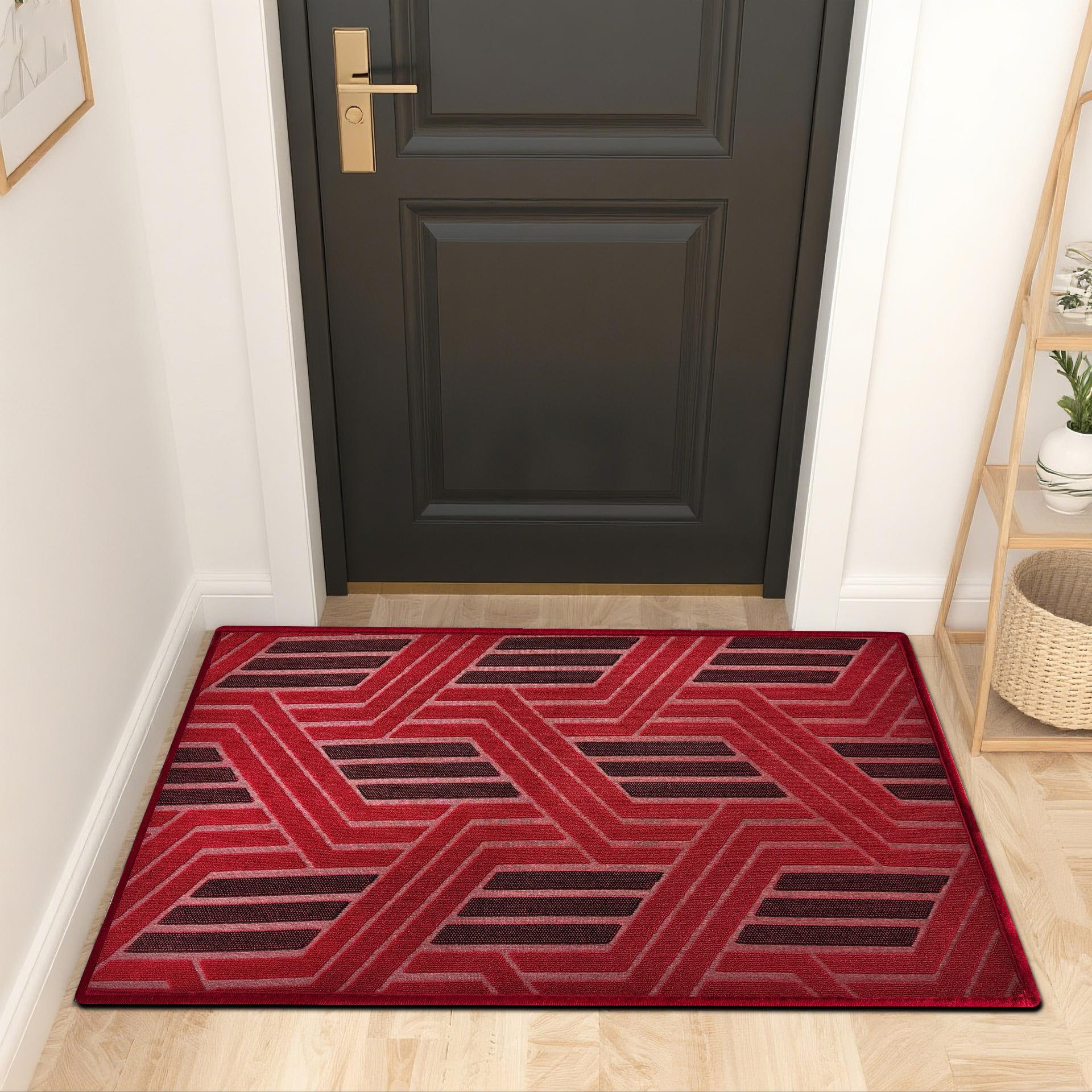 Household Floor Mat Simple and Absorbent Anti Slip Bathroom Floor Mat Toilet Floor Mat Carpet 40x60cm