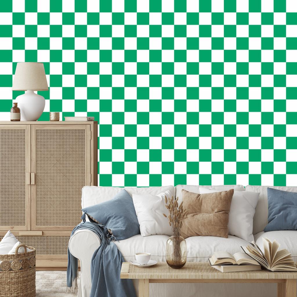 Checkerboard Wallpaper for Living Room and Bedroom 50x1000