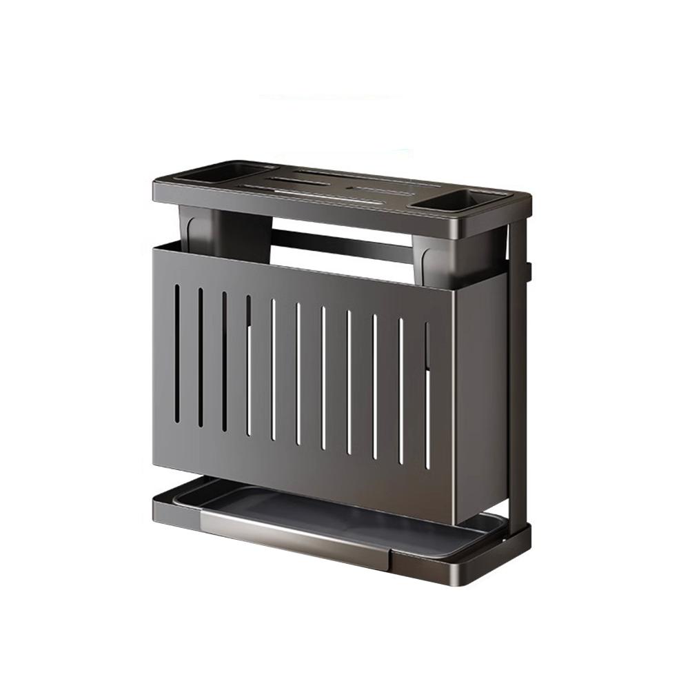 Carbon Steel Knife Holder Space Saving Kitchen Knives Stand Multifunctional Countertop Knife Storage Chef Accessories Home Items чёрный