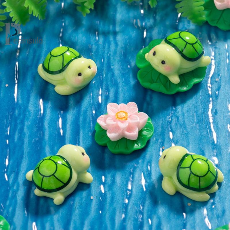 1Pcs Cartoon Cute Little Turtle Mini Doll Micro Landscape Ornament Dollhouse Home Garden Craft Decoration DIY Garden Accessories