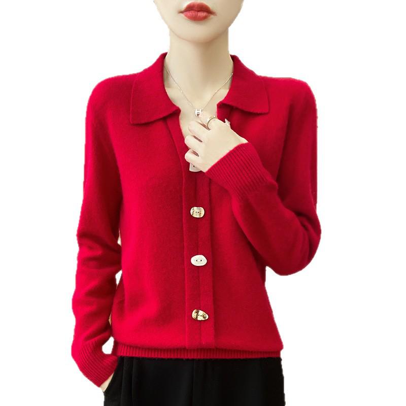 2025 Autumn/Winter Women's Fashionable Long Sleeve Knit Cardigan - Stylish & Comfortable Sweater Jacket Top