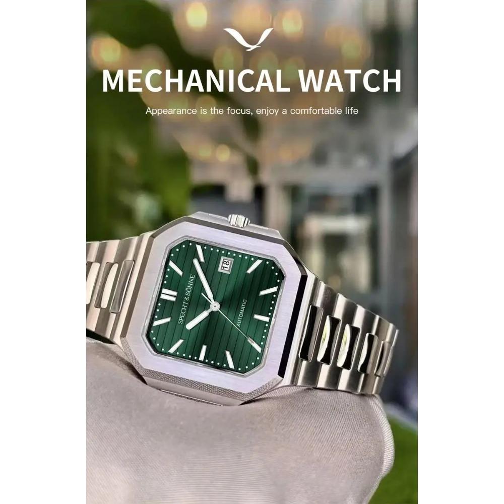 2025 Men's Classic Cubic Automatic Mechanical Watch 50M Waterproof Luminous Sapphire Crystal Reloj Hombre 41MM