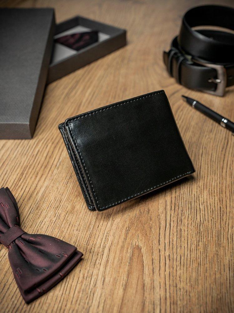 Men's Leather Wallet In Horizontal Version with RFID Stop Membrane - Pierre Andreus