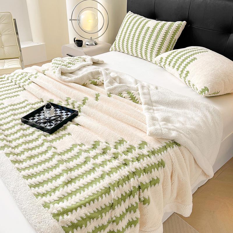 

Современный минималистичный Новый Катионный Теплый Пушистый Жаккардовый Двойной Плед Всесезонный Универсальный Декоративный Плед-Шаль для Гостиной, Дивана 70x100cm 1pcs